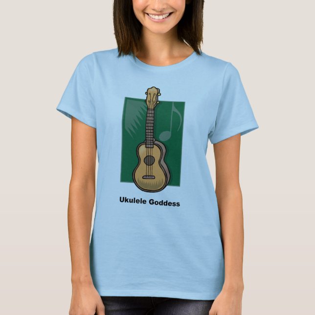 Ukulelegudinna T-shirt (Framsida)