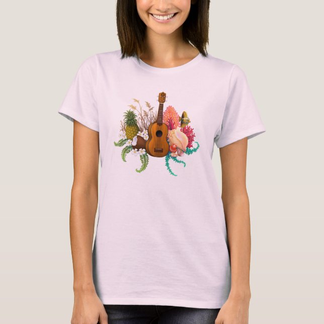 Ukuleleland & hav tee shirt (Framsida)