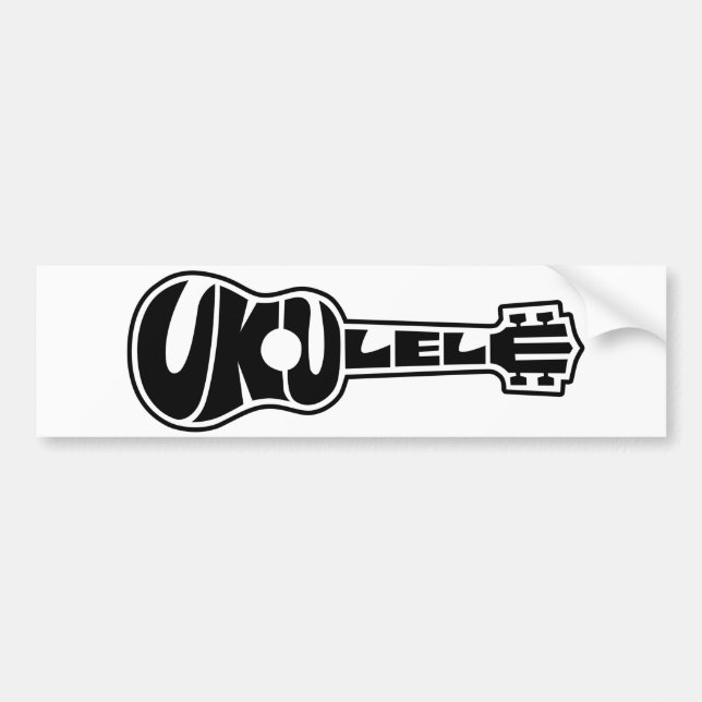 Ukulelelogotyp Bildekal (Framsidan)