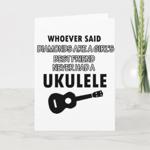 Ukulelemusikalen instrumenterar designer kort