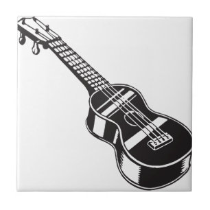 Ukulelen Hawaian instrumenterar den gulliga unika Kakelplatta