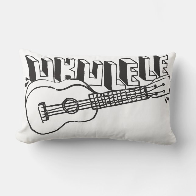 ukulelen kudder lumbarkudde (Framsida)