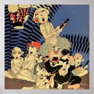 “Ukuleleorkester” 1927 Omslag av J Carlos Poster