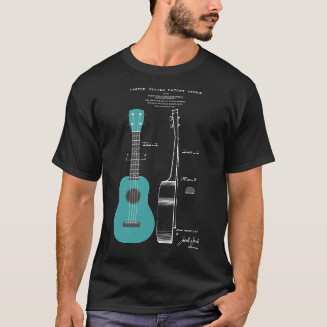 Ukulelepatent, UkuleleT-tröja, gitarristgåva T Shirt (Framsida)