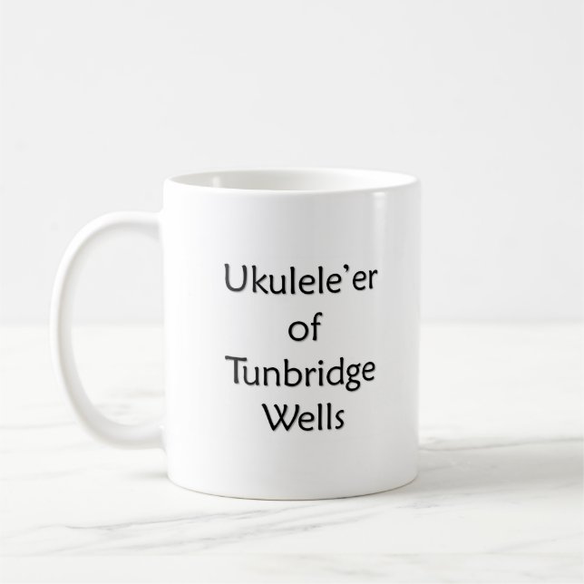 Ukulele'r av Tunbridge brunnar Kaffemugg (Vänster)
