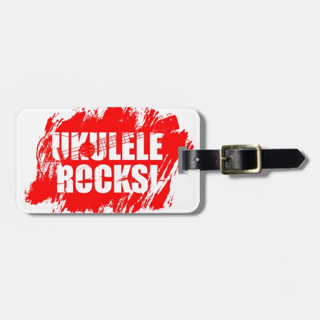 Ukulelestenar! Bagagebricka (Horisontell Framsida)