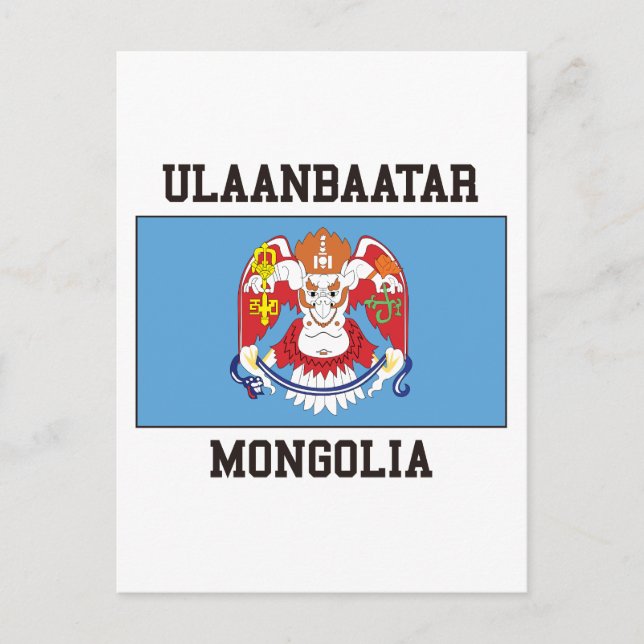 Ulaanbaatar Flagga Vykort (Framsida)