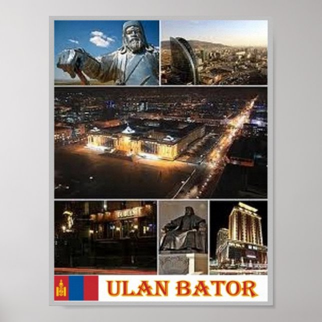 Ulan Bator - Mongoliet - Mosaic - Poster (Framsidan)