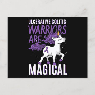 Ulcerative Colitis Awareness IBD Unicorn Lila Ri Vykort