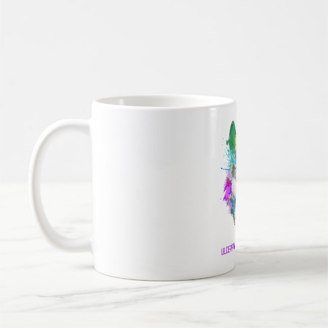 Ulcerative Colitis Awareness Ribbon Support-gåvor Kaffemugg (Vänster)