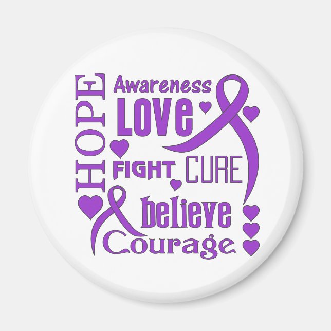 Ulcerative Colitis Hope Ord Collage Magnet (Framsidan)