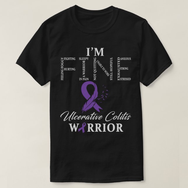 Ulcerative Colitis Warrior Jag är Bra T Shirt (Design framsida)
