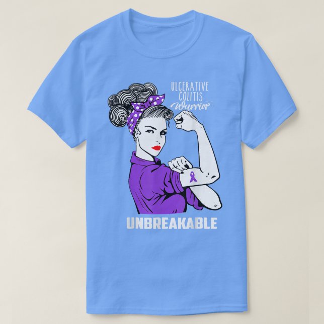 Ulcerative Colitis Warrior Obrytable Awareness G T Shirt (Design framsida)