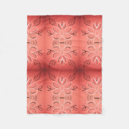 Ull Designer Blanket i Burgundy Coral Fleecefilt