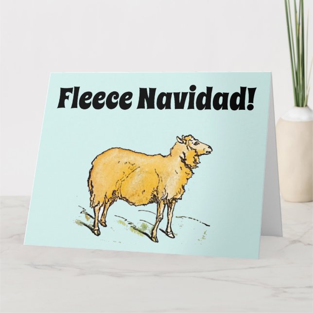 Ull Feliz Navidad Funny Joke Joke Kort (Framsida)