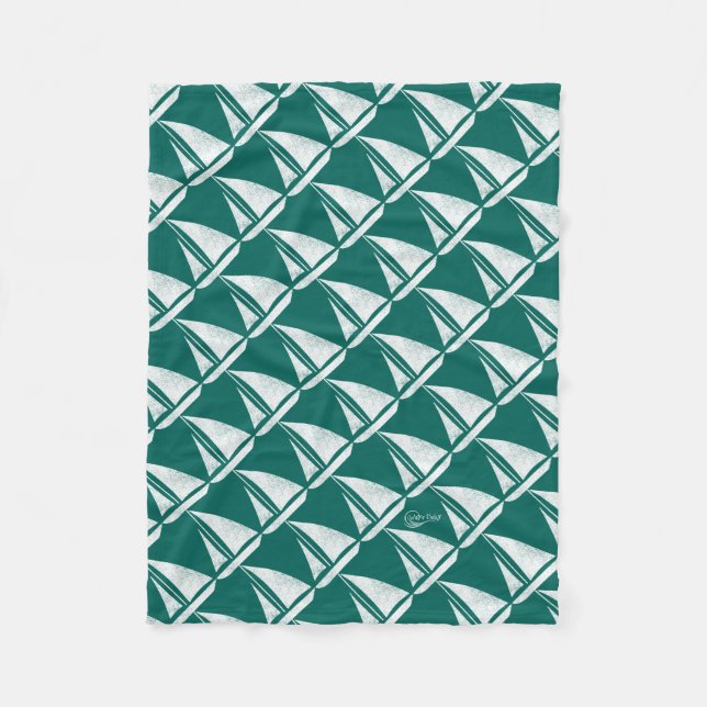 Ull för vattenbabysegelbåt fleecefilt (Framsidan)