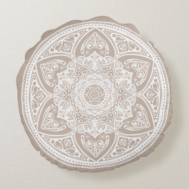 Ull Mandala Rund Kudde (Baksidan)