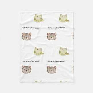 Ull med katter fleecefilt