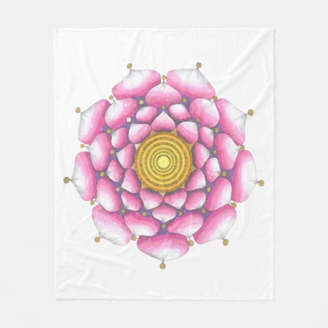Ull med Mandala Design Fleecefilt (Framsidan)
