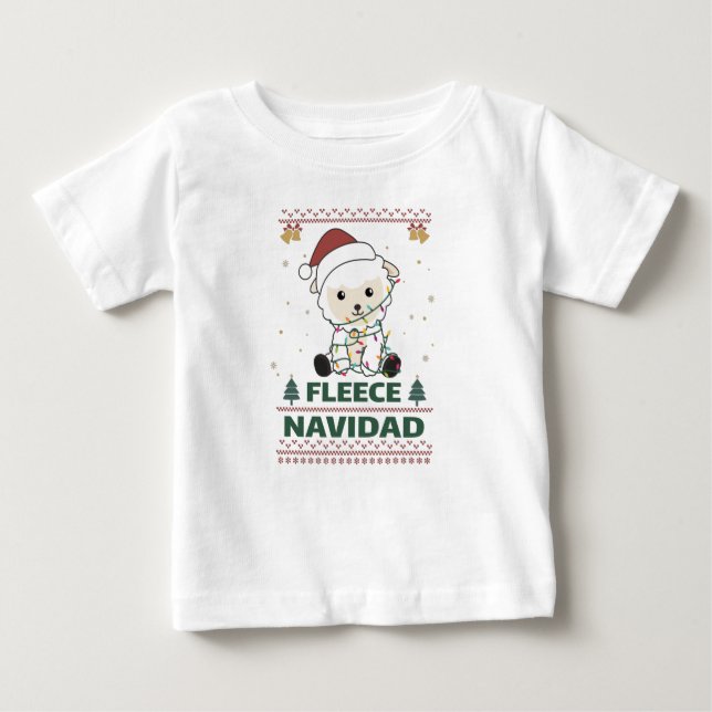 Ull Navidad - Cute Julfår Funny Pun Ad T Shirt (Framsida)