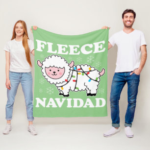Ull Navidad Feliz Funny jul Kawaii Sheep Fleecefilt