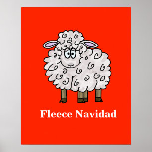 Ull Navidad Funny Får jul Poster