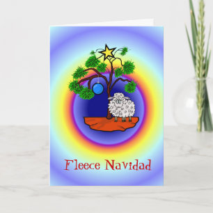 Ull Navidad Funny Får - julkort Helgkort