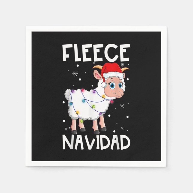 Ull Navidad Funny julfår Feliz Julafton Li Pappersservett (Framsidan)