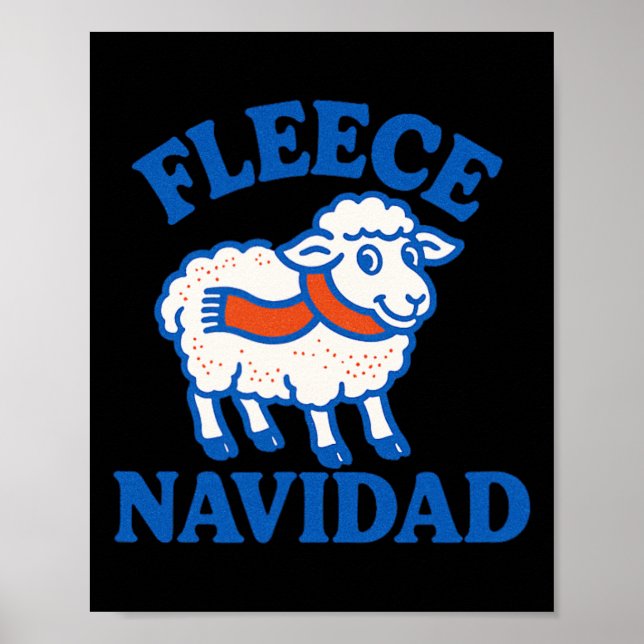 Ull Navidad Funny Sheep Pun jul Helgdag 2 Poster (Framsidan)