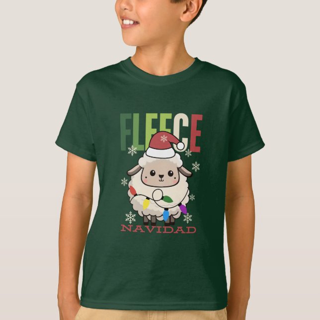 Ull Navidad jul-finny Pun Sheep T Shirt (Framsida)