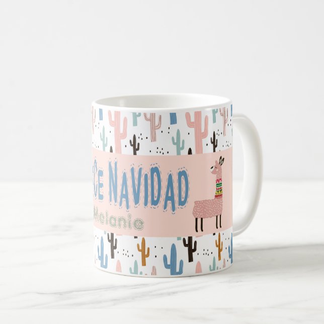 Ull Navidad jul Llamas Kaffemugg (Framsida höger)