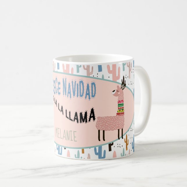 Ull Navidad jul Llamas Kaffemugg (Framsida höger)