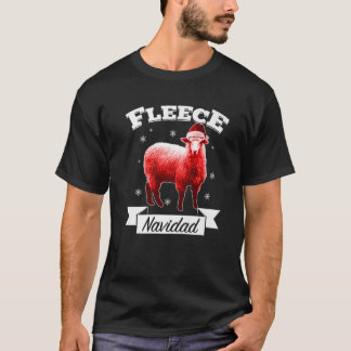 Ull Navidad-julfår Lamb - Feliz Julafton P T Shirt