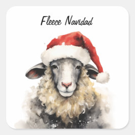 Ull Navidad-julfår Sticker Fyrkantigt Klistermärke