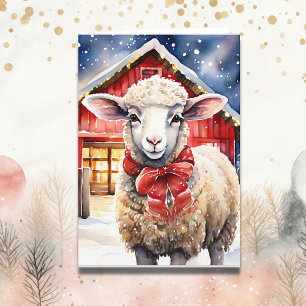Ull Navidad Ljuskjulfår Pun Kort