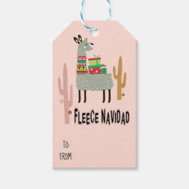 Ull Navidad Llama jul Presentetikett