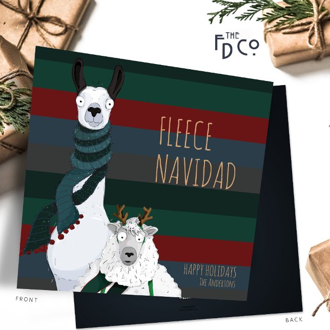 ’Ull Navidad’ | Llama & Sheep Funny Pun Julkort (Skapare uppladdad)