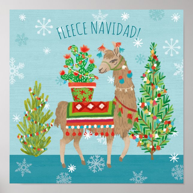Ull Navidad | Llamas-julen Poster (Framsidan)