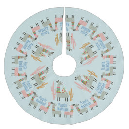 Ull Navidad Llamas Julgransmatta Borstad Polyester