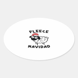 Ull Navidad Ovalt Klistermärke