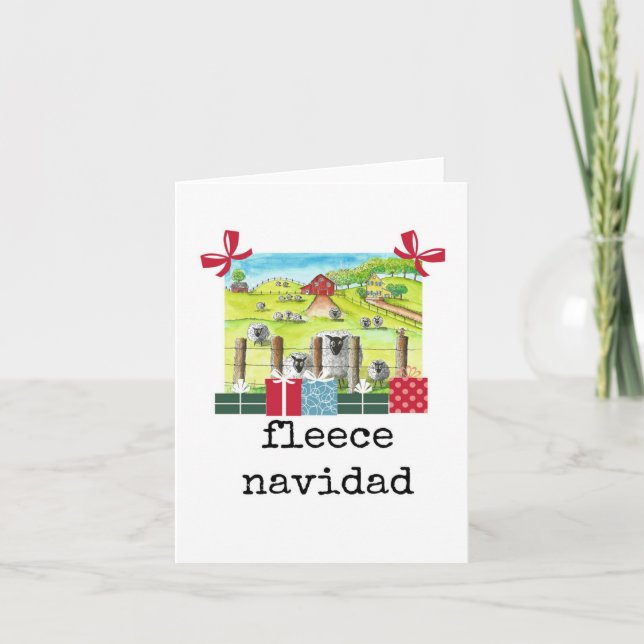 Ull Navidad, roligt, Cute, julkort Kort (Framsida)