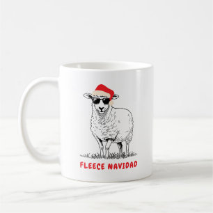 Ull Navidad Sheep i Sunglass Kaffemugg