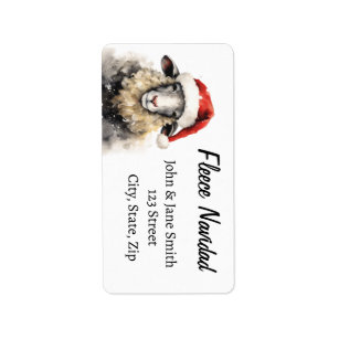 Ull Navidad Sheep-juladress Adressetikett