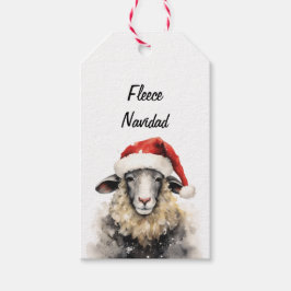 Ull Navidad Sheep-julklapp Märkre Presentetikett