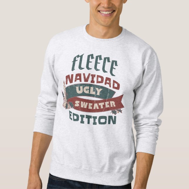 ULL NAVIDAD UGLY SWEATER EDITION FUNNY HELGDAG LÅNG ÄRMAD TRÖJA (Framsida)
