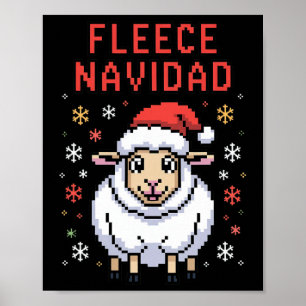 Ull Navidad Ugly Sweater Funny julfår Poster