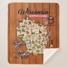Ull Sherpa Throw - Wisconsin Supper Klubb Karta
