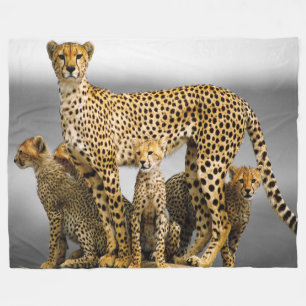 Ullfilt/Cheetah & ungar Fleecefilt
