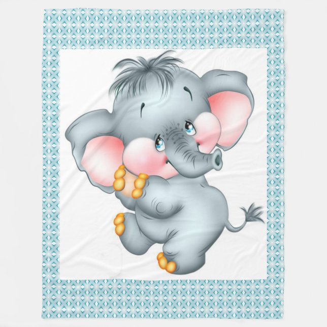 Ullfilt/elefant Fleecefilt (Framsidan)