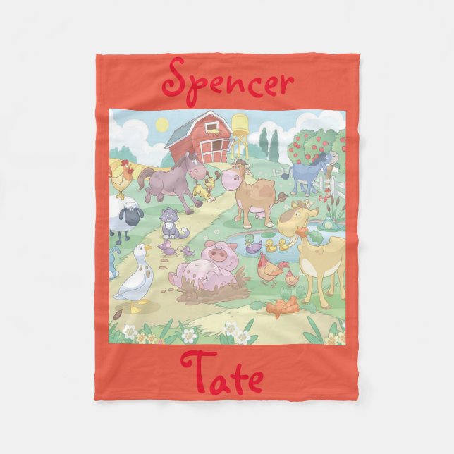 Ullfilt-/personligtecknadboskap Fleecefilt (Framsidan)